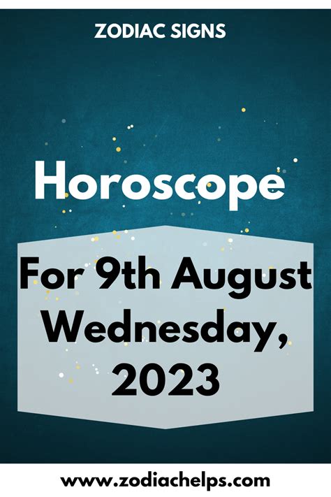 9th August Horoscope