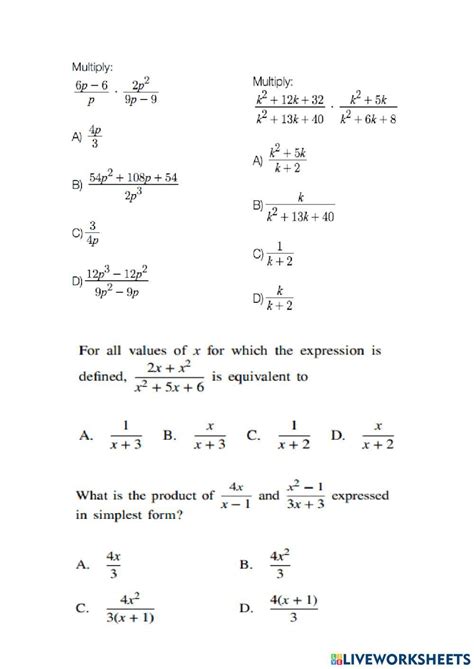 9Th Grade Math Practice Test Worksheet Pdf