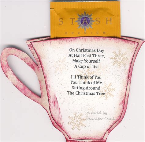 A Cup Of Christmas Tea Poem Printable