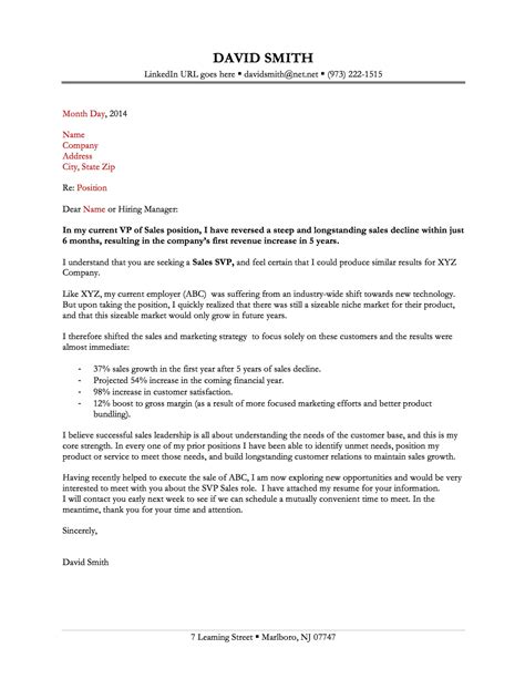 A Great Cover Letter Example