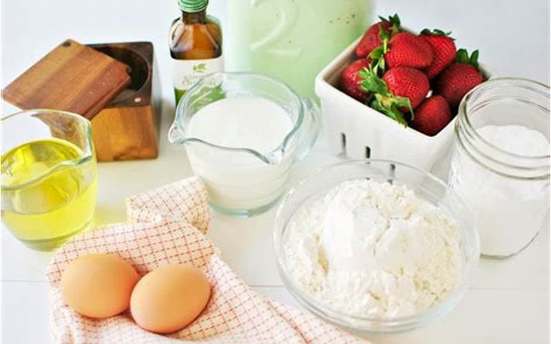 A Photo Of Ingredients For Baking A Cake