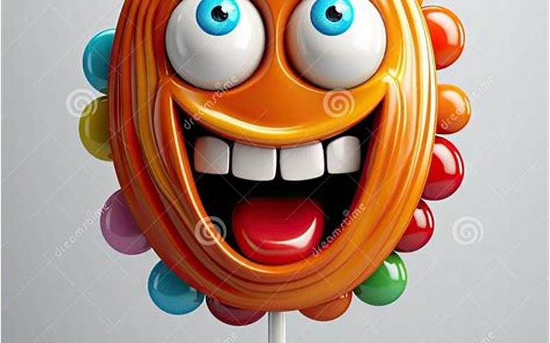 A Picture Of A Lollipop With Eyes And A Smile