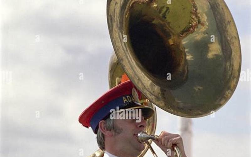 A Sousaphone Being Played