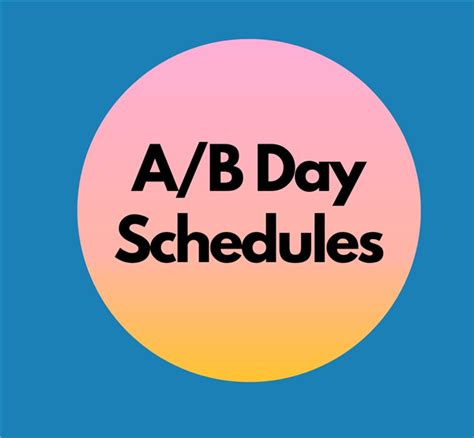 A And B Day Calendar