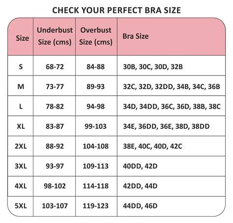 A Bra Size Chart