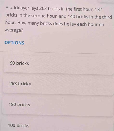 A Bricklayer Lays 263 Bricks