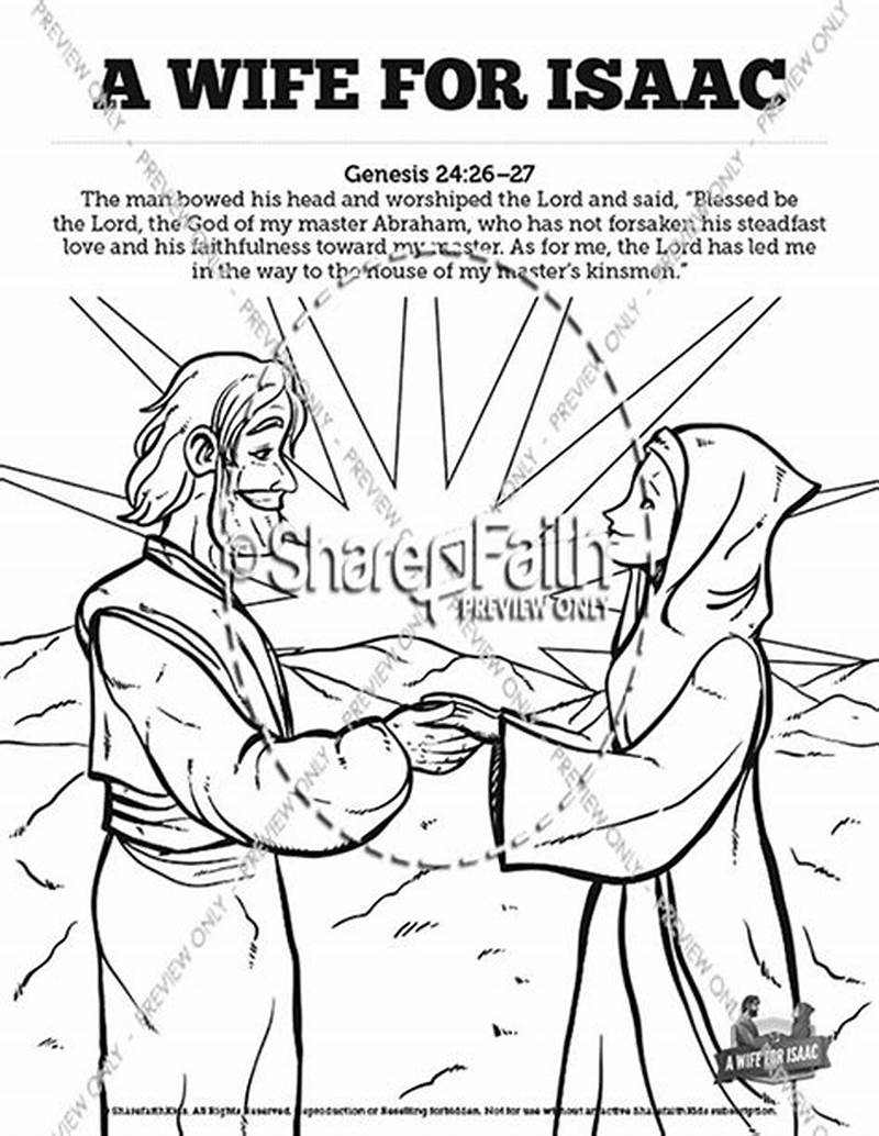 A Bride For Isaac Coloring Sheets Biblewise Com