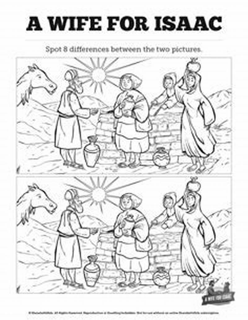 A Bride For Issac Coloring Sheets Biblewise Com