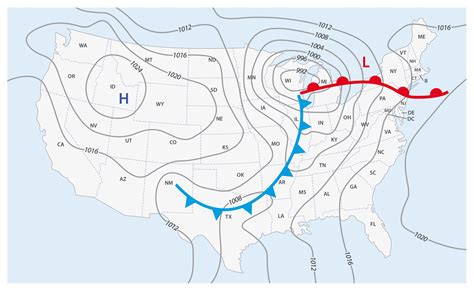 A Cold Front Would Be Shown Using What Specific Type Of Symbol On A Weather Map