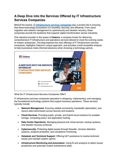 A Deep Dive into Services Offered