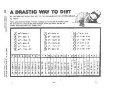 A Drastic Way To Diet Answer Key