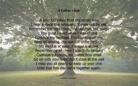 A Fallen Limb Poem Printable