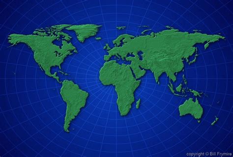 Flat Flat World Map