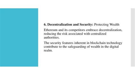 A Focus on Security and Decentralization