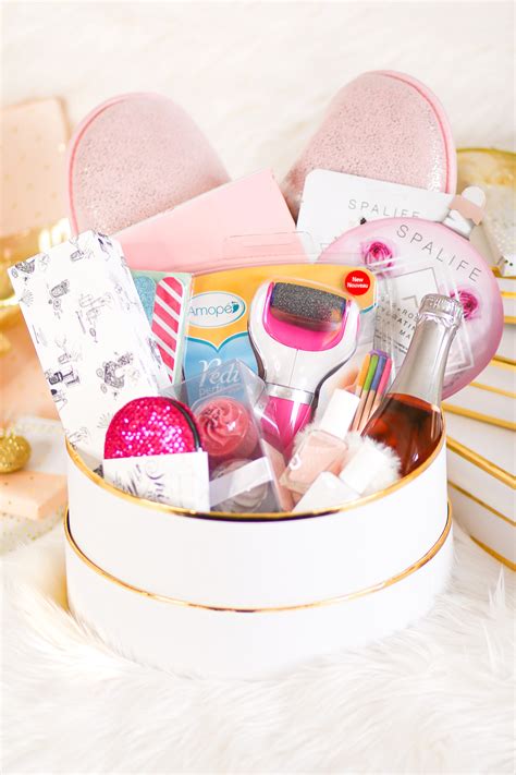A Gift Basket Filled With Self-Care Items