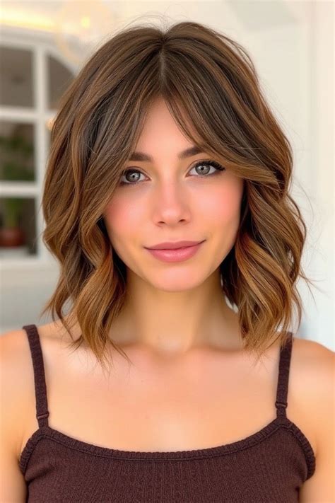 A Line Haircut Wavy