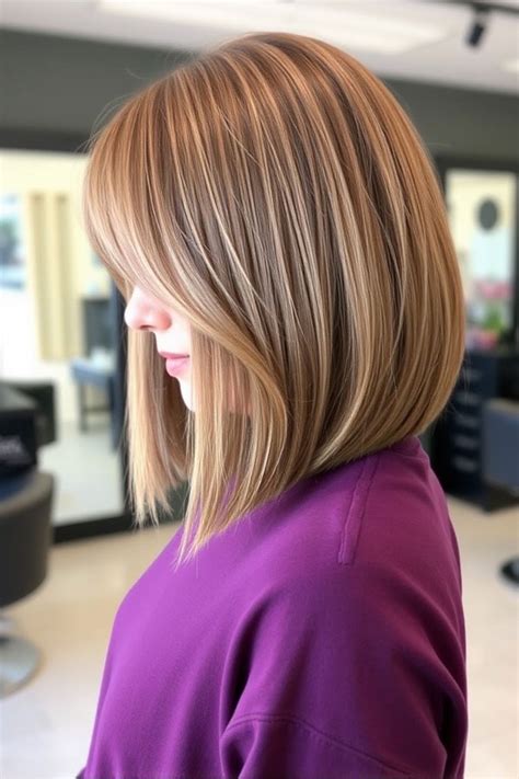 A Line Haircut With Side Bangs