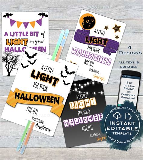 A Little Light For Halloween Night Free Printable