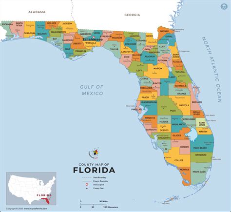 Florida County Map With Population
