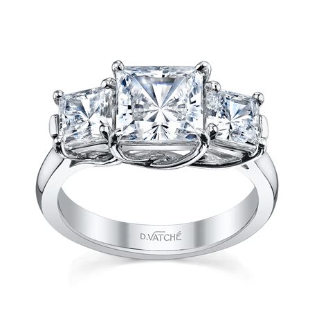 A Modern Combination: Three Stone Diamond Engagement Rings and Princess Cut Stones