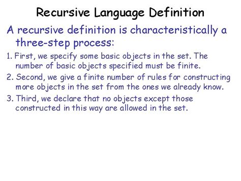 The Art of Recursion: Mastering the Three-Step Process of Characteristic Recursive Definitions - A Comprehensive Guide