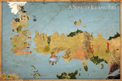 WordTipping A Song of Fire and Ice Maps (Westeros) UPDATED 12 Mar 2012