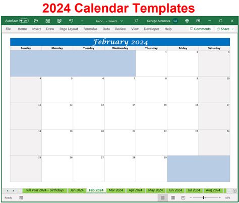 A Step-by-Step Guide to Utilizing 2024 Calendar Excel Templates