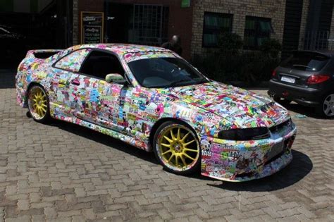 A Sticker Bomb Car