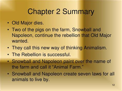 A Summary Of Animal Farm Chapter 2