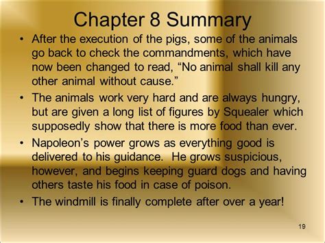 A Summary Of Animal Farm Chapter 8