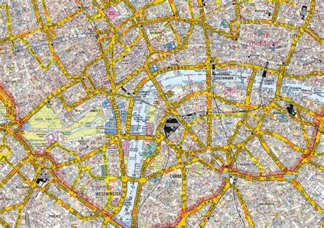 a to z canvas map london by maps international