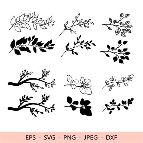 Download A Tree Branch with Leaves and a... SVG File - SVG Design for Cricut Machine