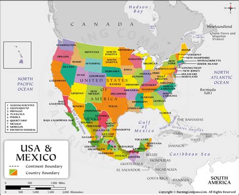 Map Of Usa Mexico Topographic Map of Usa with States