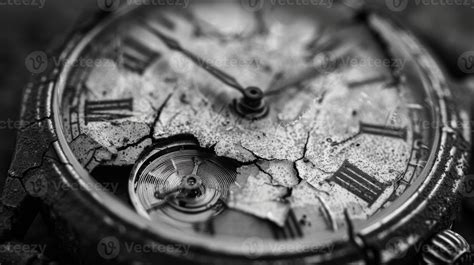 A broken watch lying on a table