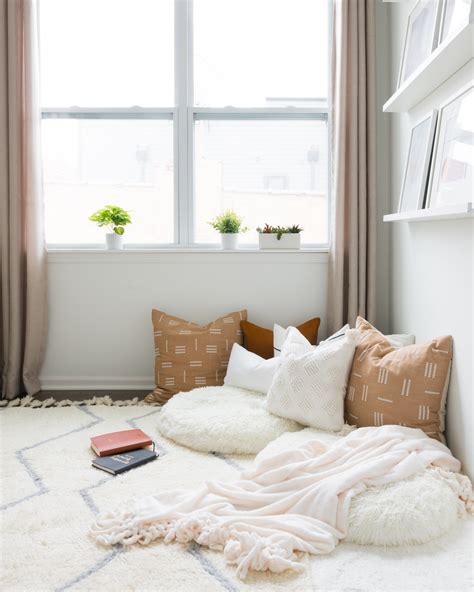A cozy reading corner in a bedroom