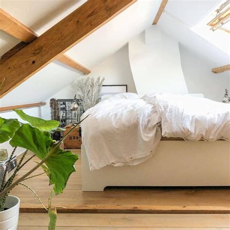 Attic bedroom with minimalist design
