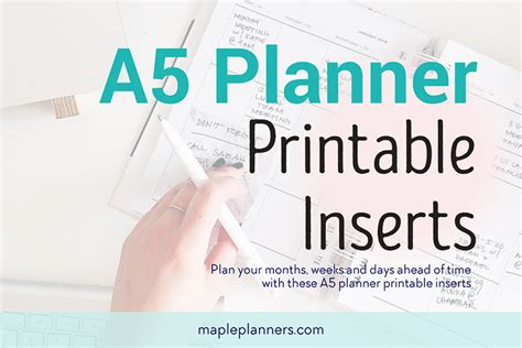 A5 Printable Inserts