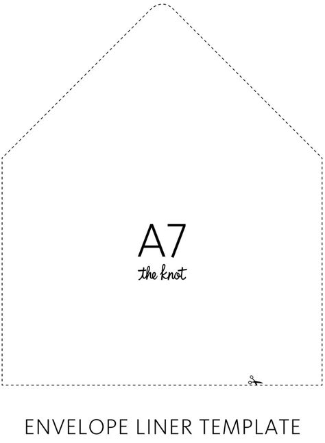 A7 Euro Flap Envelope Liner Template