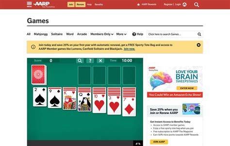 AARP Free Games: Solitaire