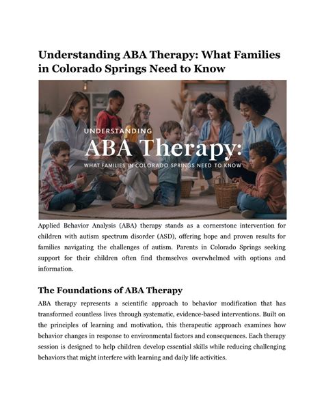ABA Therapy in Colorado Springs