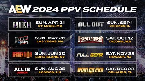 AEW schedule 2024