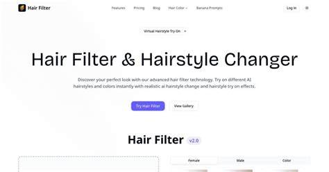 AI Powered Hairstyle Filter Tools