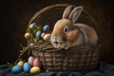 Flying Easter Eggs on Blue Background. Stock Illustration
