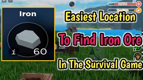 ALL IRON ORE LOCATIONS In Roblox The Survival Game! - YouTube