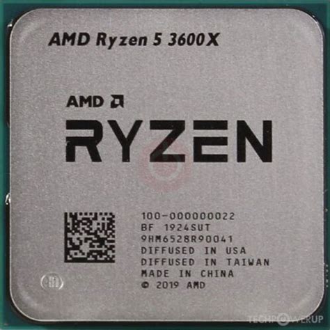 AMD Ryzen 5 3600X tech specs