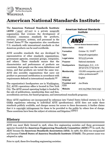 AMERICAN NATIONAL STANDARD