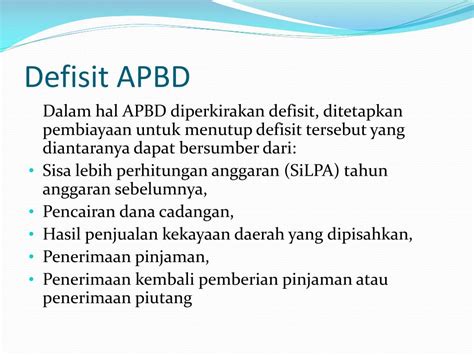 Bagaimana APBD Dikatakan Defisit
