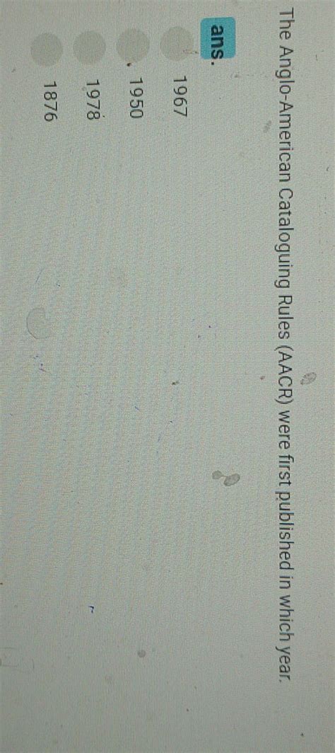 Aacr Cataloging Was First Published