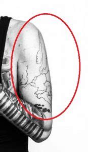 Aaron Carter Map Tattoo
