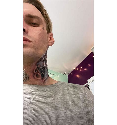 Aaron Carter Tattoo Neck